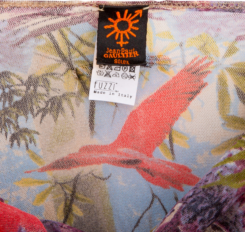 Jean Paul Gaultier Printed Cutout Mini Dress