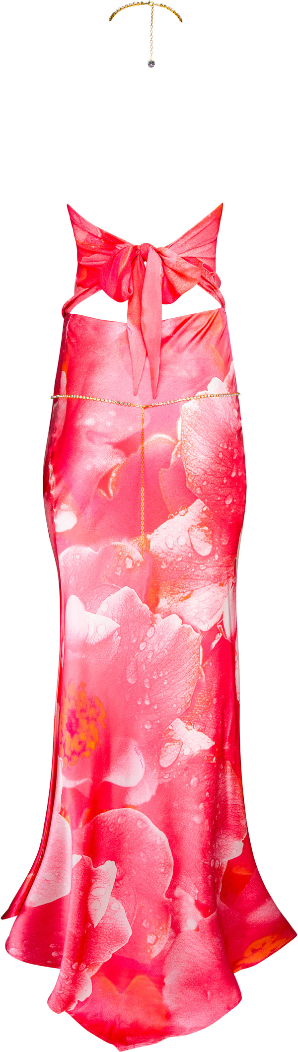 Roberto Cavalli Spring 2000 Runway Printed Crystal Harness Gown