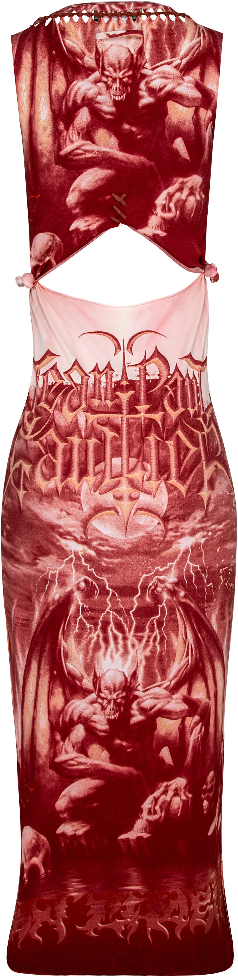 Jean Paul Gaultier Spring 2001 Printed Cutout Dress