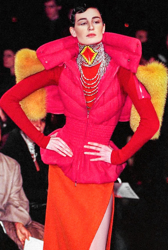 Christian Dior Fall 1998 Maasai Beaded Choker Necklace