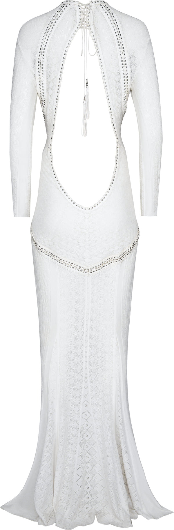 Roberto Cavalli Spring 2014 Runway Backless Knit Gown