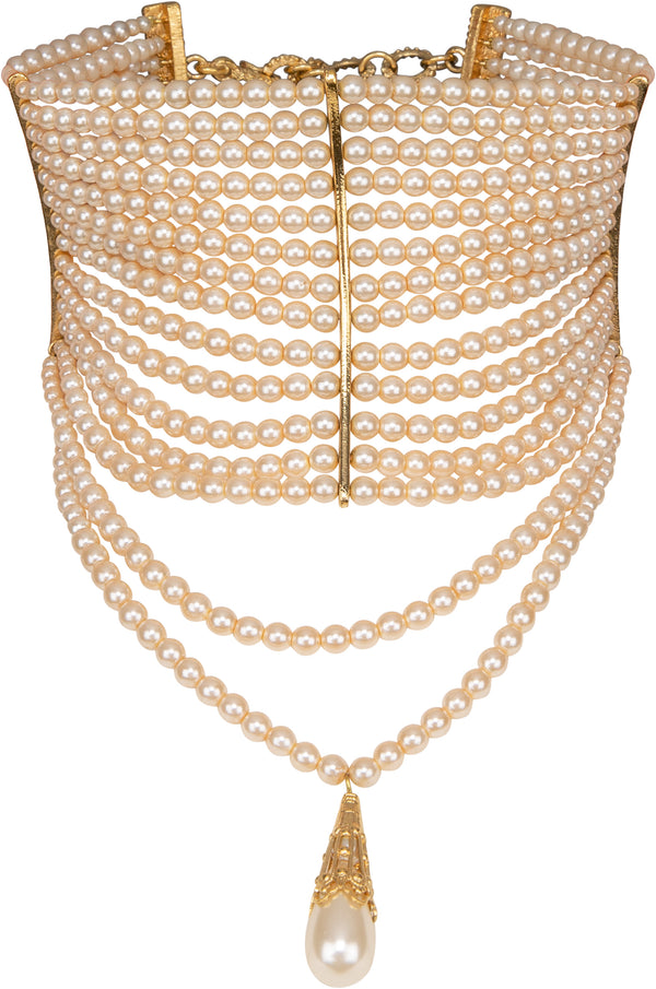 Christian Dior Haute Couture Spring 1997 Maasai Pearl Choker Necklace