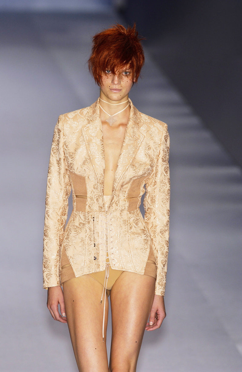 Jean Paul Gaultier Spring 2004 Runway Brocade Corset Jacket