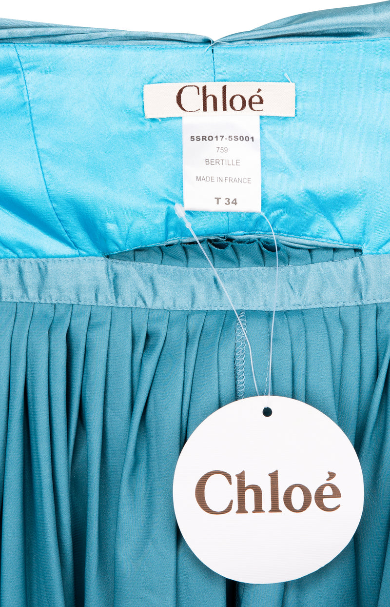 Chloé Spring 2005 Runway Pleated Halter Dress
