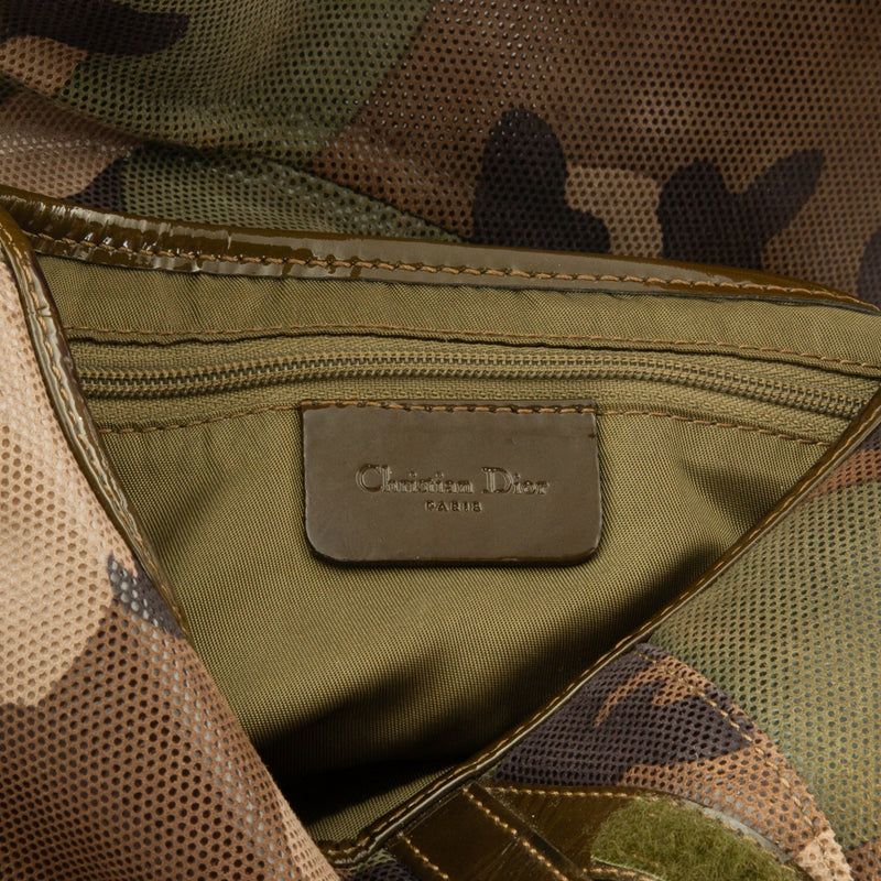 Christian Dior Spring 2001 Camouflage Printed Saddle Bag