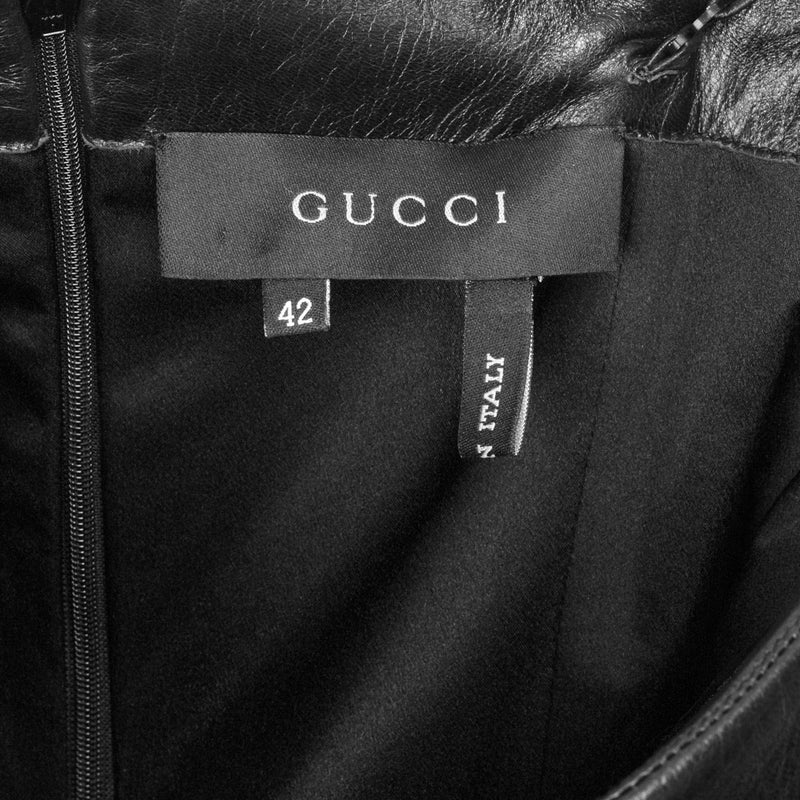 Gucci Spring 2001 Runway Leather Bustier Dress