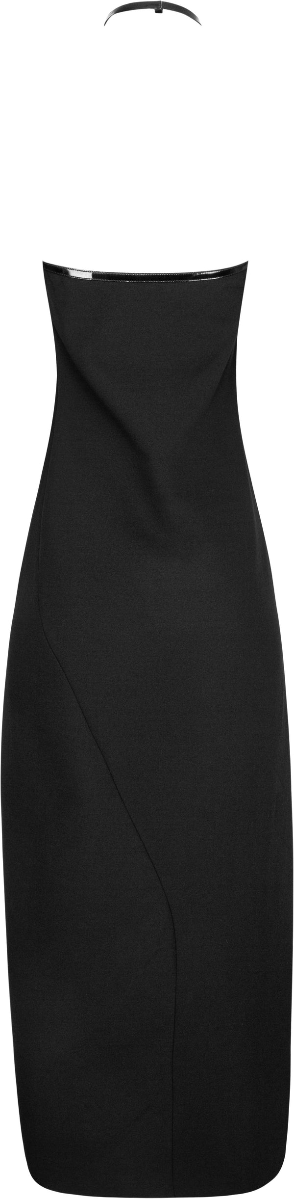 Gucci Fall 1997 Runway Black Leather G Choker Gown