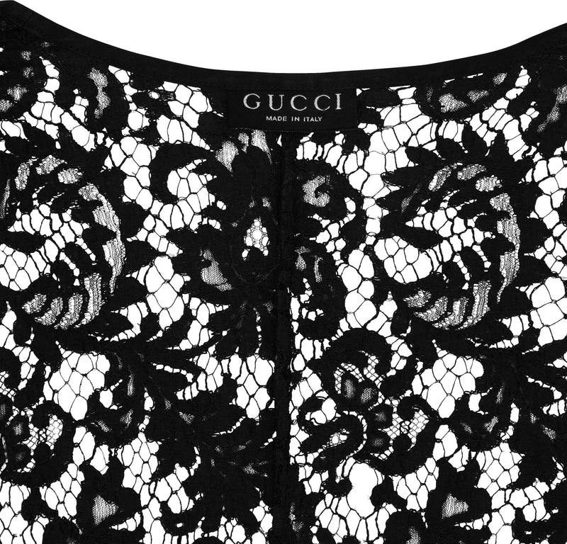 Gucci Spring 1996 Black Lace Mini Dress