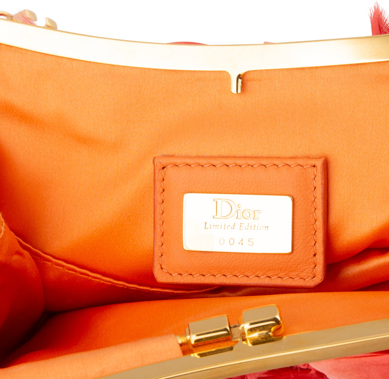 Christian Dior Limited Edition Floral Appliqué Saddle Bag