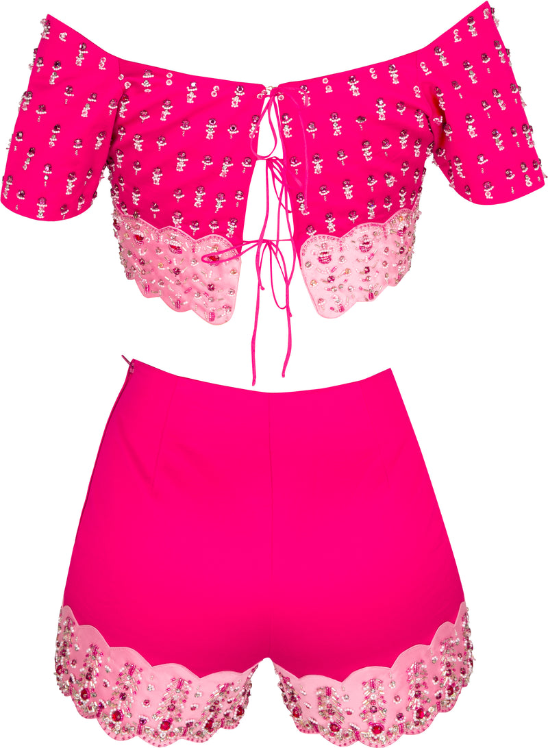 Blumarine Spring 1991 Ad Campaign Two-Piece Embellished Set