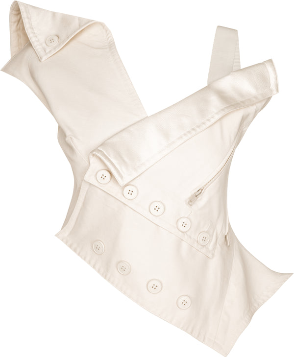 Christian Dior Spring 2000 Runway Deconstructed Asymmetrical Top