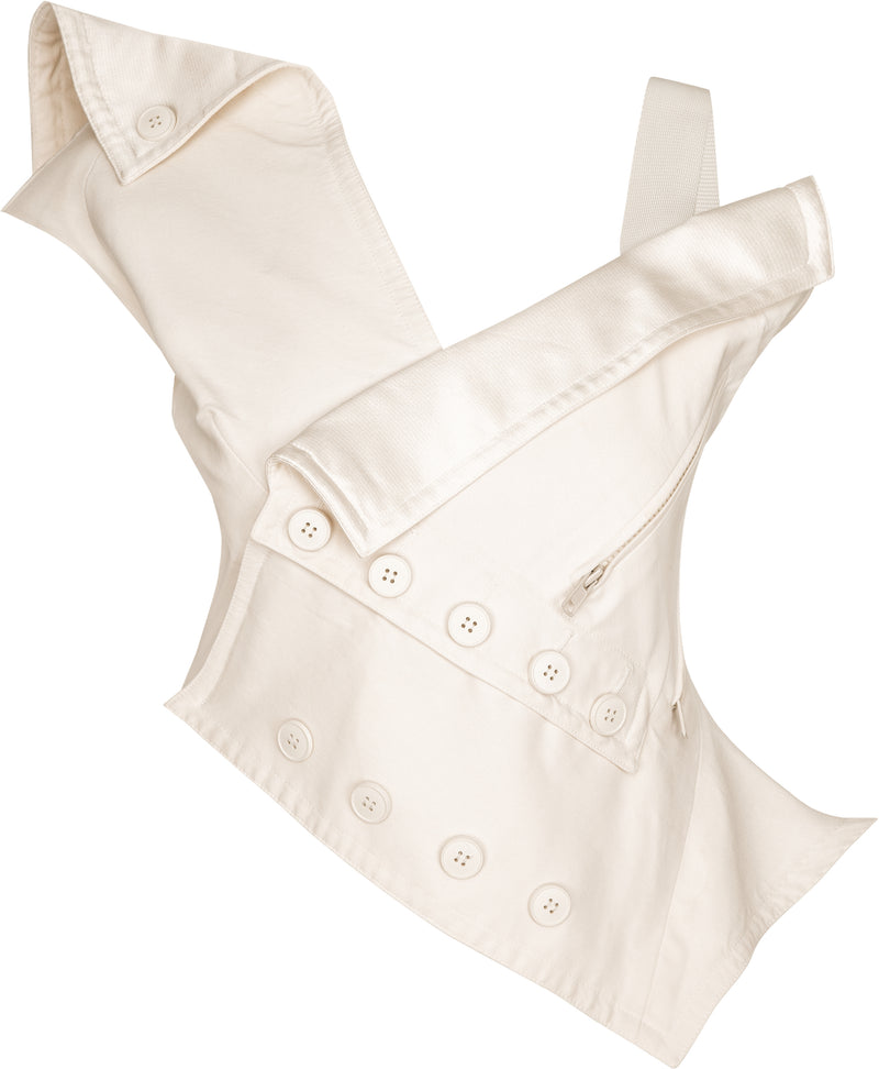 Christian Dior Spring 2000 Runway Deconstructed Asymmetrical Top