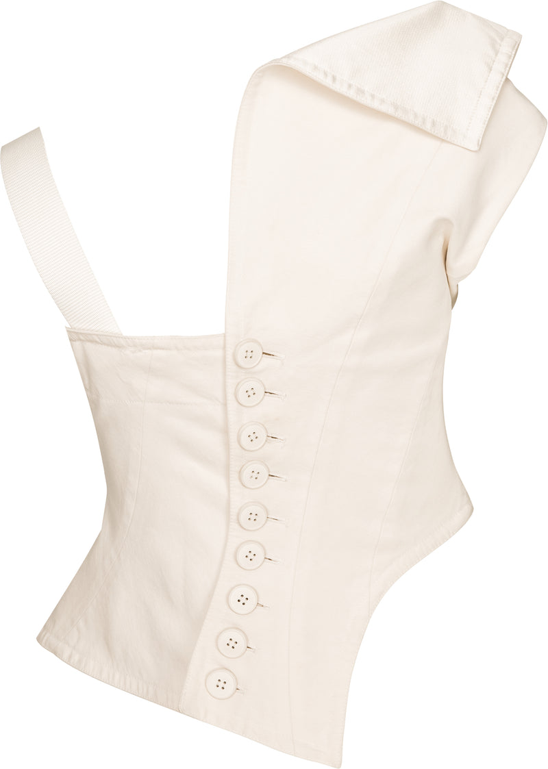 Christian Dior Spring 2000 Runway Deconstructed Asymmetrical Top