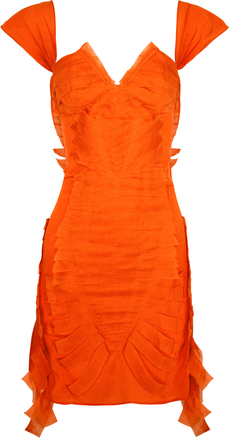 Gucci Spring 2004 Runway Silk Ribbon Dress