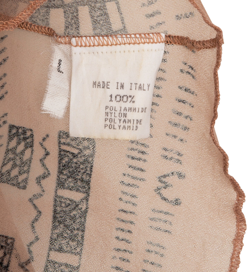 Maison Martin Margiela Spring 1989 Trompe-l'œil Tattoo Mesh Top