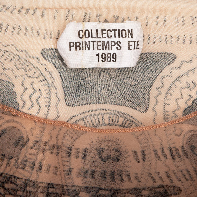 Maison Martin Margiela Spring 1989 Trompe-l'œil Tattoo Mesh Top