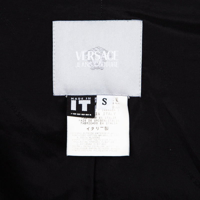 Gianni Versace Trompe L'oeil Motorcycle Denim Jacket