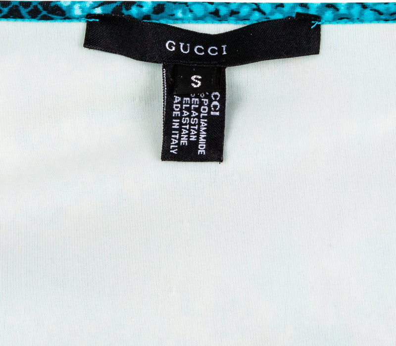 Gucci Spring 2000 Turquoise Python Print Bikini