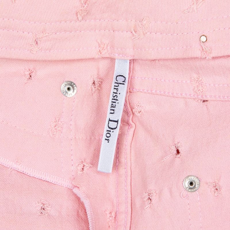 Christian Dior Distressed Logo Metal Plate Skirt