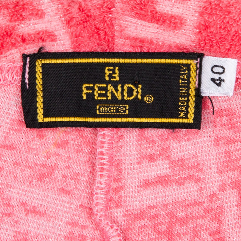 Fendi Hot Pink Monogram Terrycloth Shorts