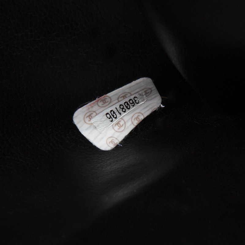 Chanel Vinyl Quilted Jumbo Travel Logo Bag