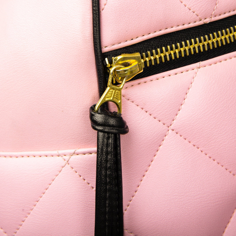 Chanel Vinyl Quilted Jumbo Travel Logo Bag