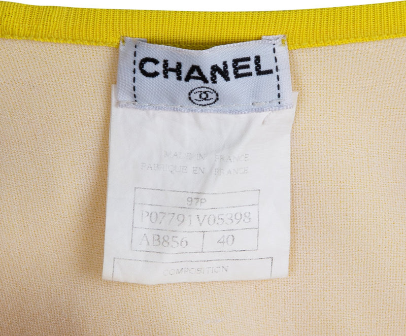 Chanel Spring 1997 Yellow Logo One-Piece