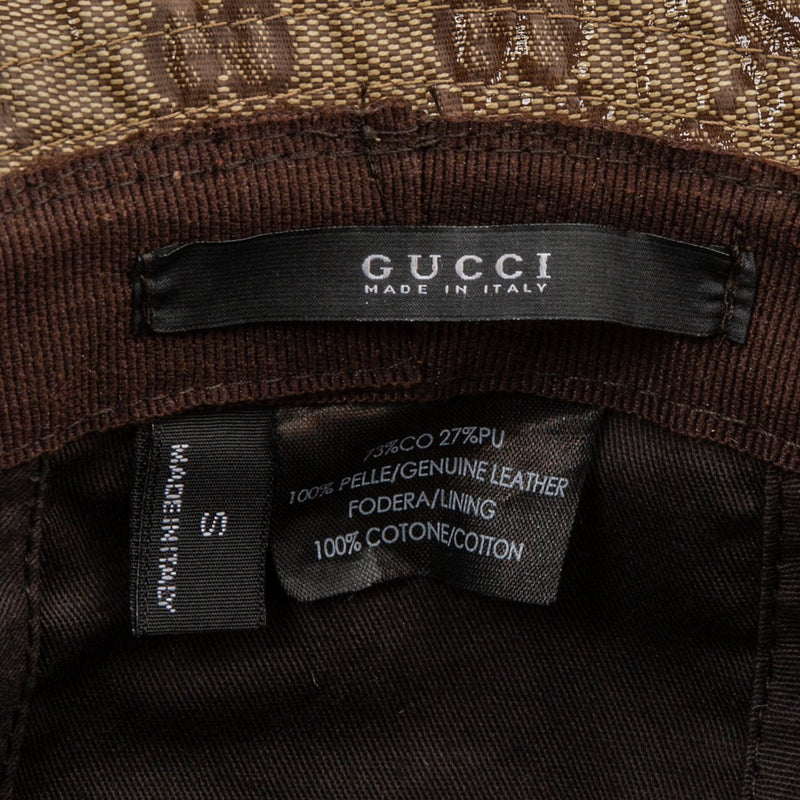 Gucci Monogram Canvas Coated PVC Bucket Hat