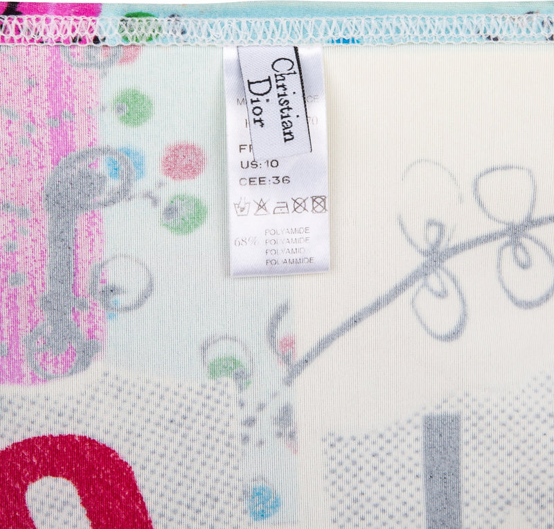 Christian Dior Safety Pin Swarovski Logo Bikini