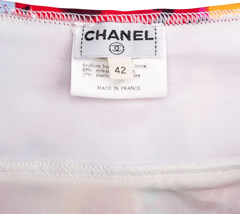 Chanel Spring 1997 Runway Floral Logo Bustier One-Piece