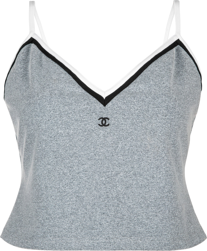 Chanel Spring 1998 Mini Logo Cropped Tank