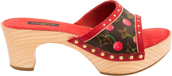 Louis Vuitton Takashi Murakami Cerises Platform Mule Sandals