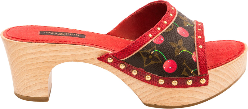 Louis Vuitton Takashi Murakami Cerises Platform Mule Sandals