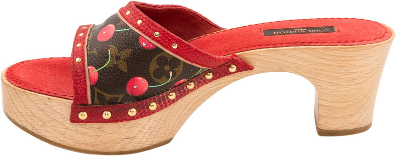 Louis Vuitton Takashi Murakami Cerises Platform Mule Sandals