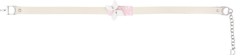 Christian Dior Girly Diorissimo Leather Choker Necklace