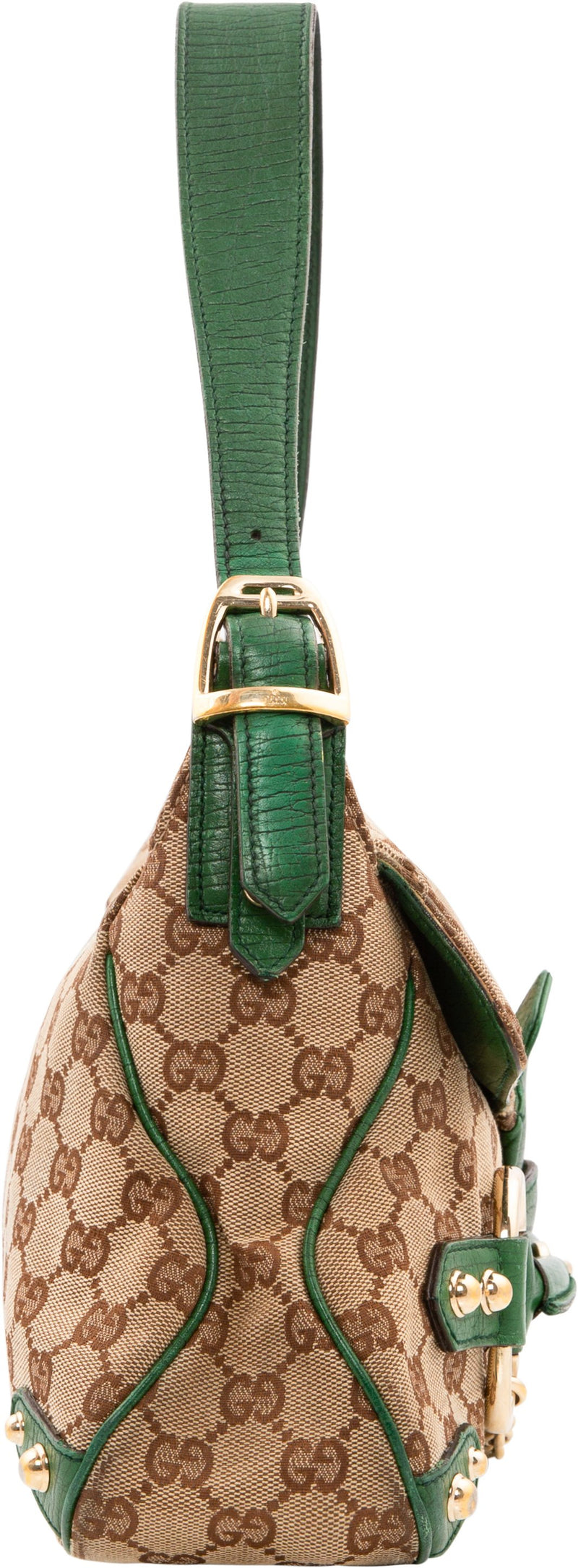 Gucci Monogram Horsebit Embellished Bag