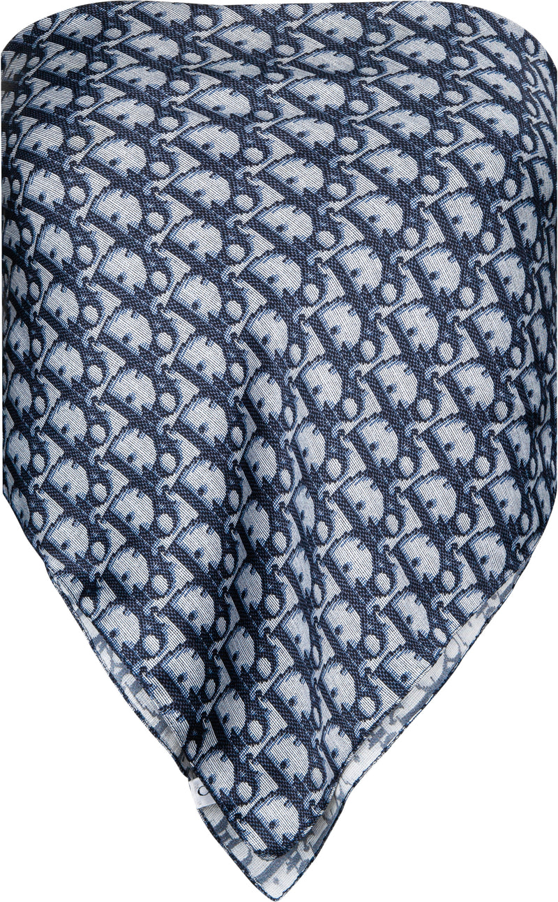 Christian Dior Navy Diorissimo Swarovski Embellished Scarf Top