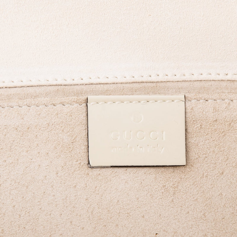 Gucci Patent Studded Wristlet Logo Clutch Bag