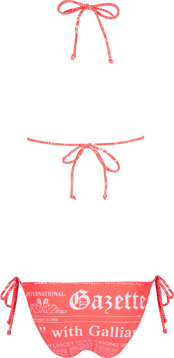 John Galliano Gazette Newspaper Bikini