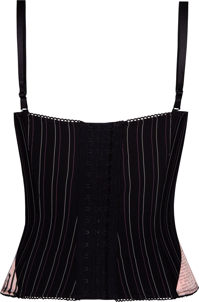 John Galliano Gazette Newspaper Corset Bustier Top
