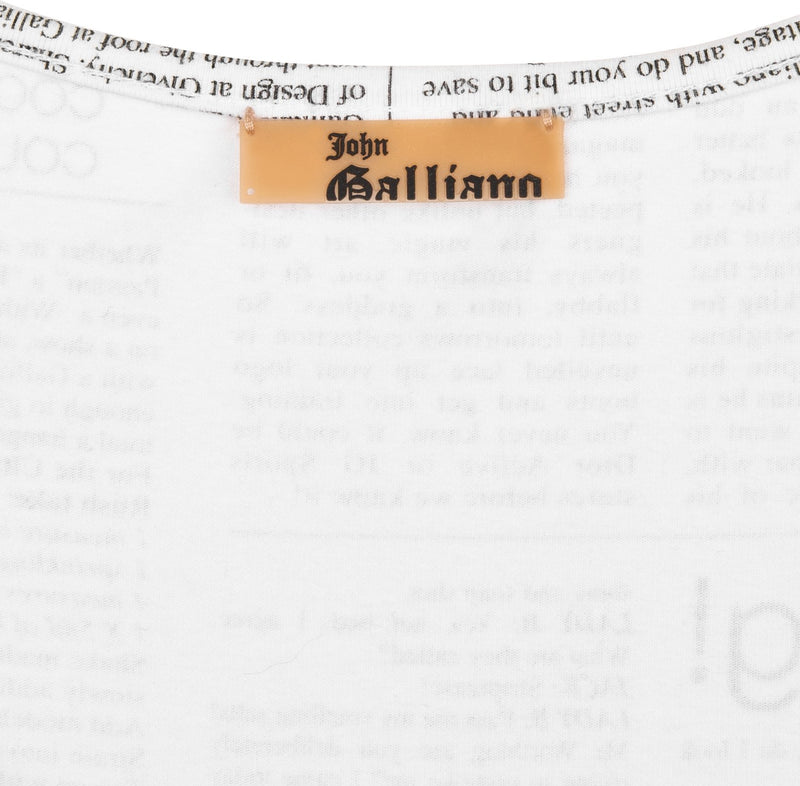 John Galliano Gazette Newspaper Racerback Dress