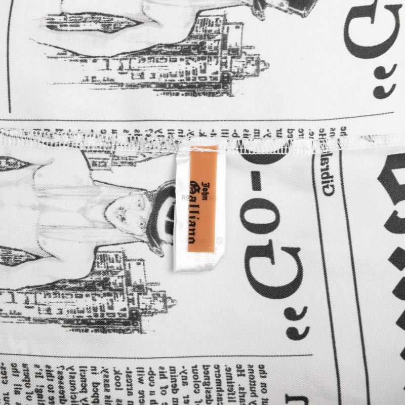 John Galliano Gazette Newspaper Printed Robe