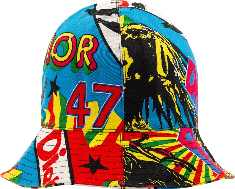 Christian Dior Multicolor Rasta Mania Bucket Hat