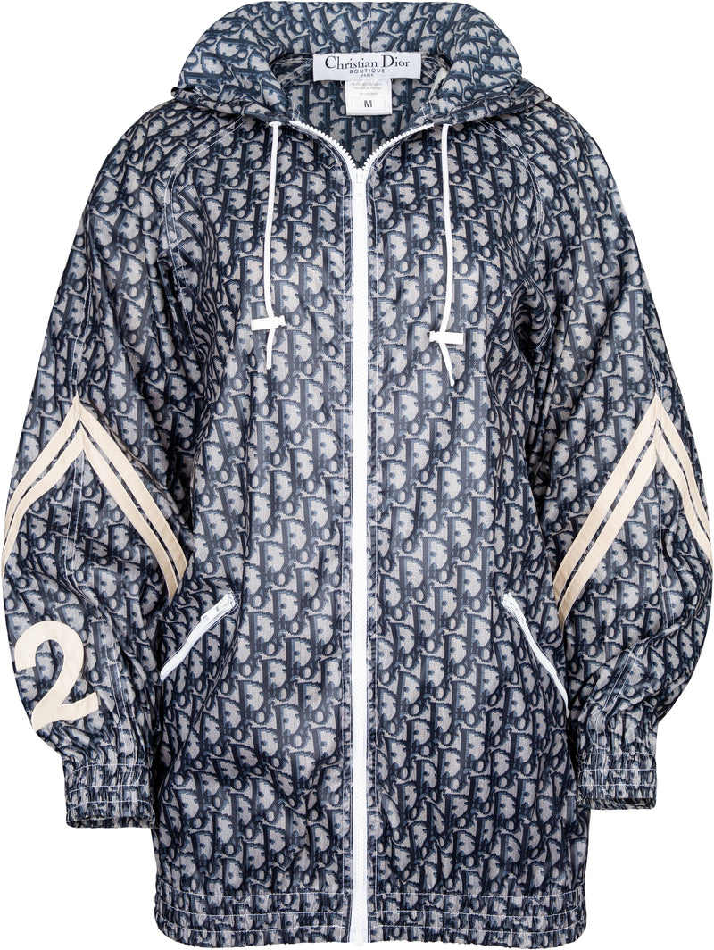 Christian Dior Spring 2002 Navy Diorissimo Windbreaker Jacket