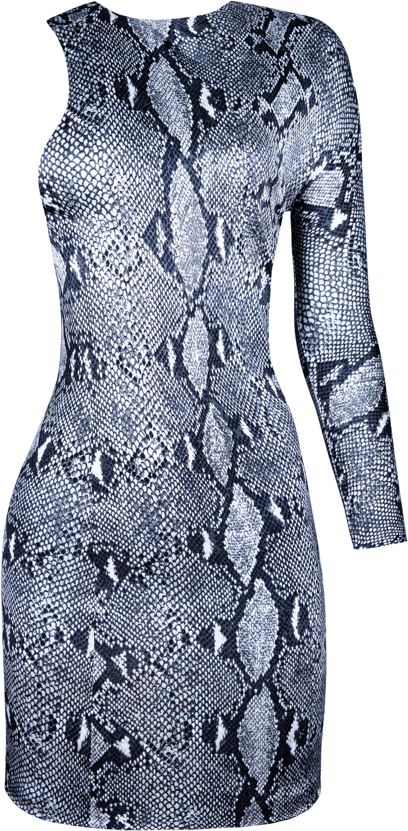 Gucci Spring 2000 Printed One-Shoulder Dress