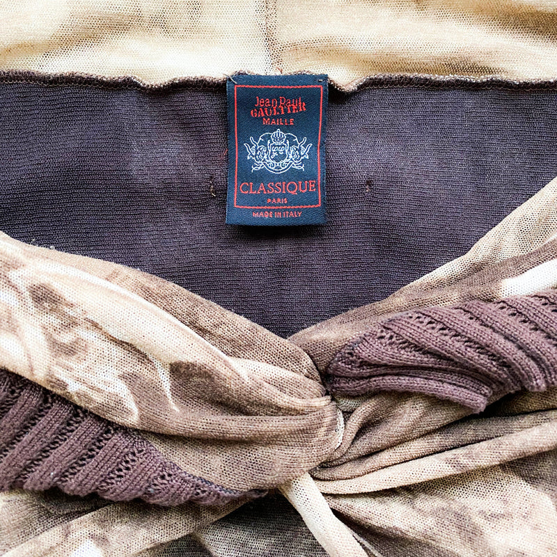 Jean Paul Gaultier Classique Maille Printed Long Dress