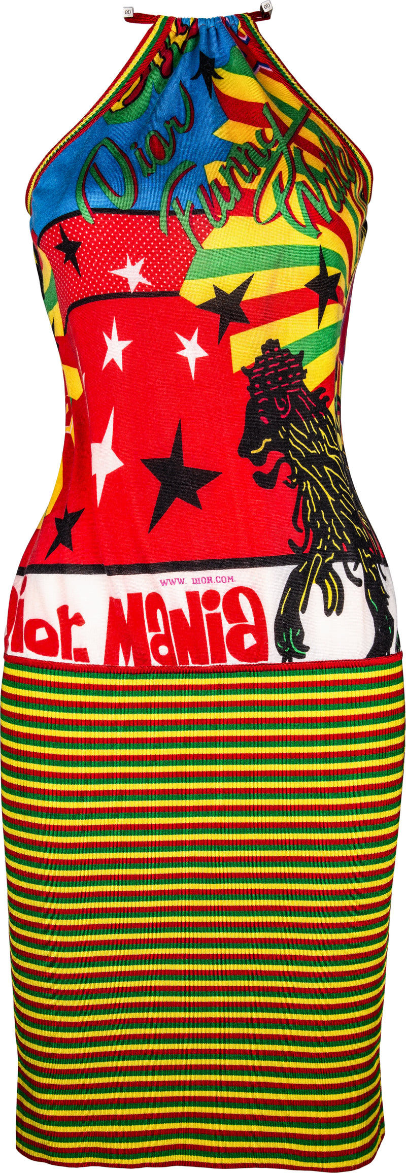 Christian Dior Multicolor Rasta Mania Knit Dress