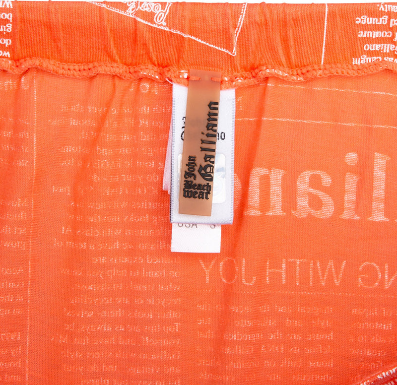John Galliano Gazette Newspaper Shorts Jumpsuit