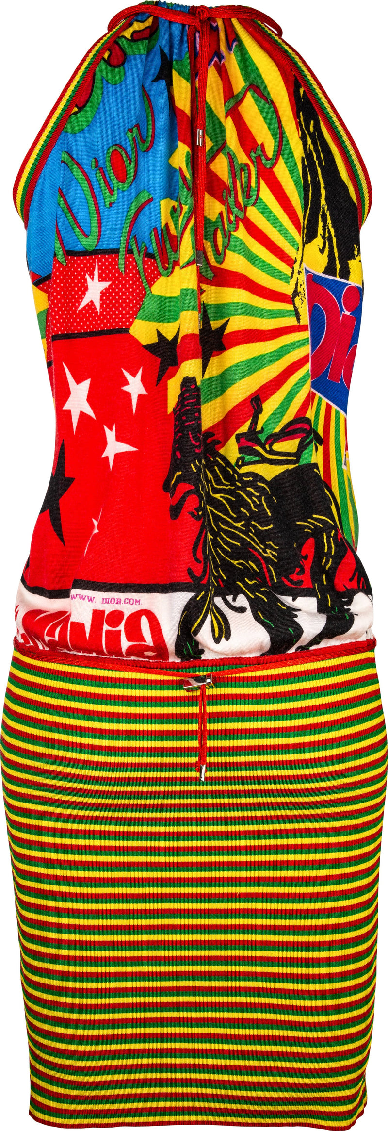Christian Dior Multicolor Rasta Mania Knit Dress