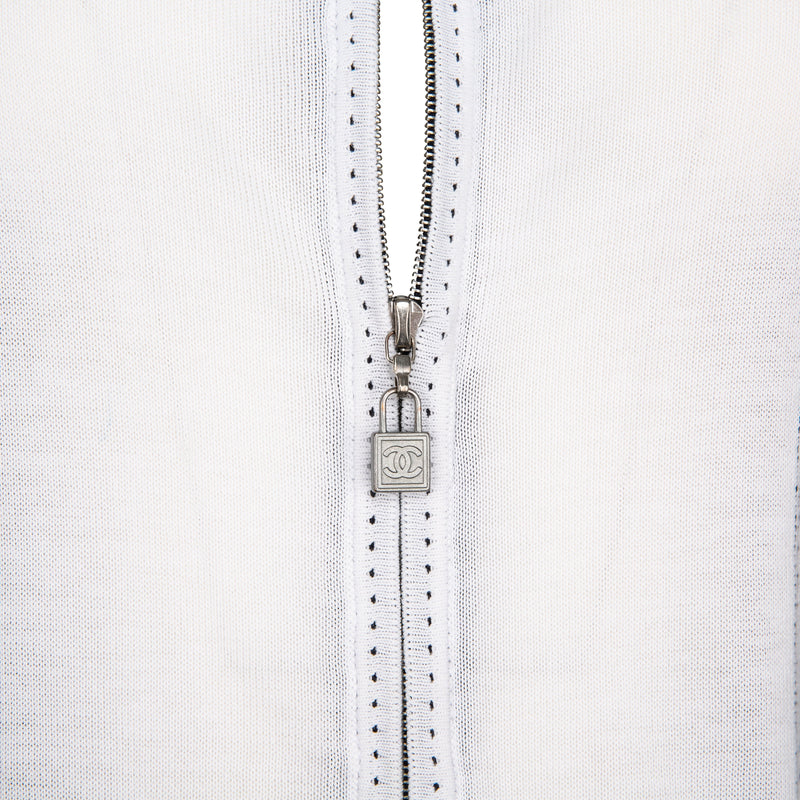 Chanel Cruise 2007 Logo Tape Hoodie Zip Jacket